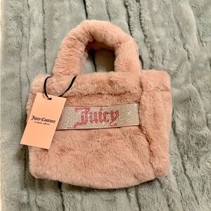 Juicy Couture Pink Faux Fur Mini Handbag